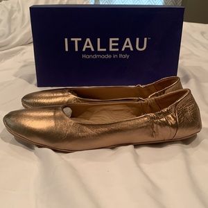Italeau Vivien Waterproof Ballet Flats Handmade in Italy Size 10/ 40.5
